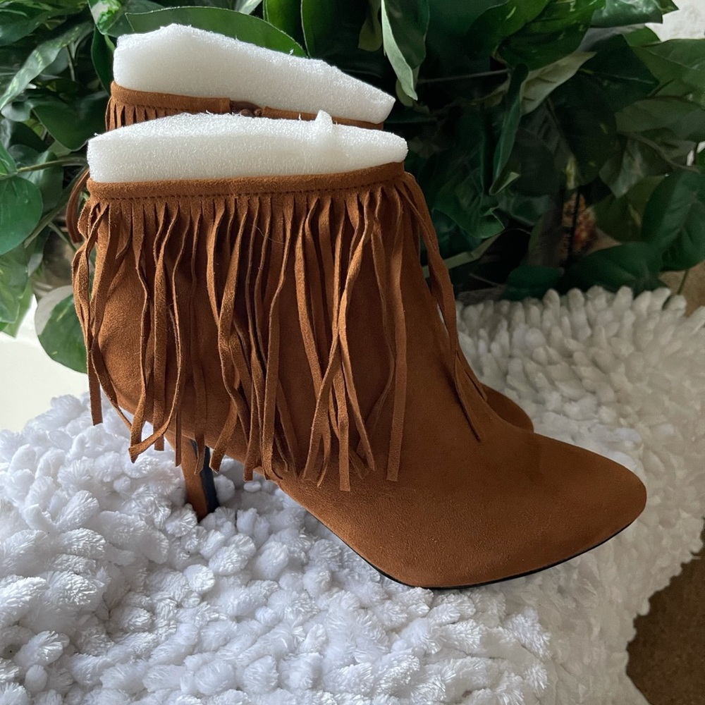 Suede booties…brand new!!!!